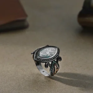 Yeşil Aşk Modeli 925 Ayar Mekik Kadın Yüzük