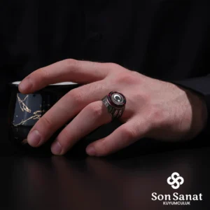 Yuvarlak Çerçeve Gravür Ayyıldız