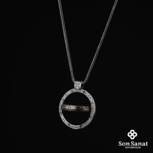 Yuvarlak İnşirah Çift Taraflı Dönmeli Madalyon Kolye