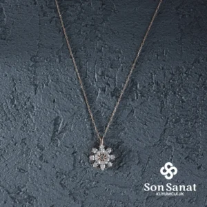 Zirkon Çiçek Kolye
