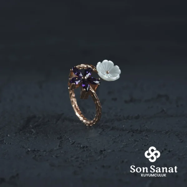 Çift Çiçek Yüzük