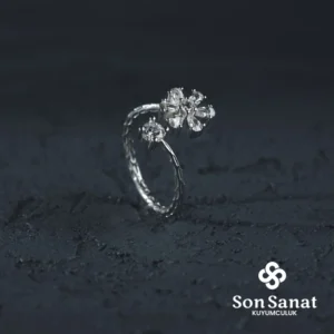 Çiçek-Taş Kadın Yüzük