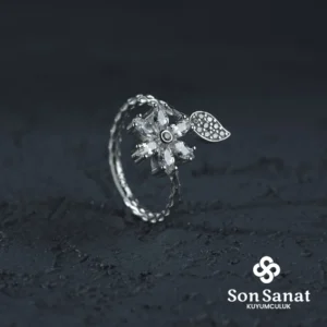 Çiçek-Yaprak Kadın Yüzük