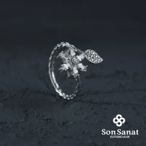 Çiçek-Yaprak Kadın Yüzük