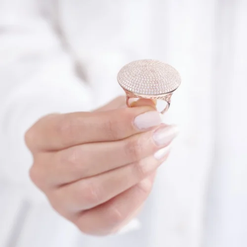 Beyaz Zirkon Taşlı Yuvarlak Kadın Yüzük Modelimiz