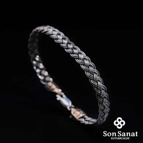 925 Ayar Gümüş Örgü Bileklik Modeli