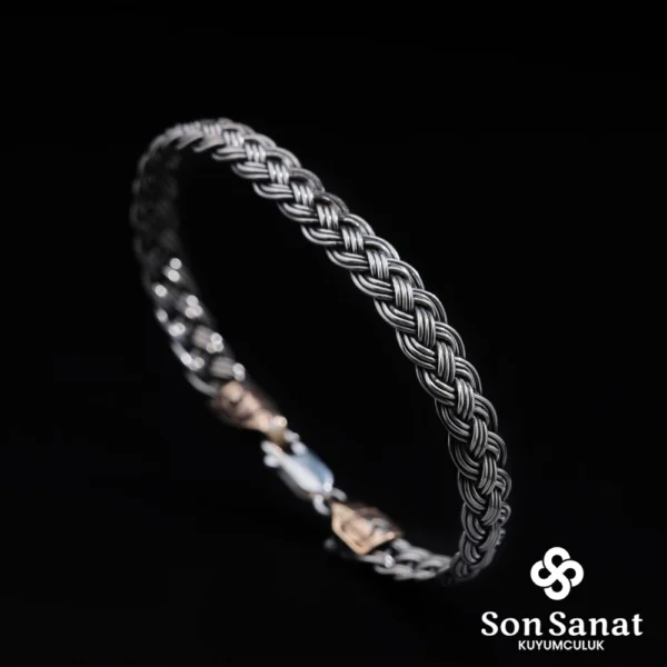 925 Ayar Gümüş Örgü Bileklik Modeli