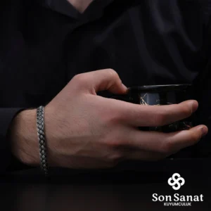 925 Ayar Gümüş Örgü Bileklik Modeli