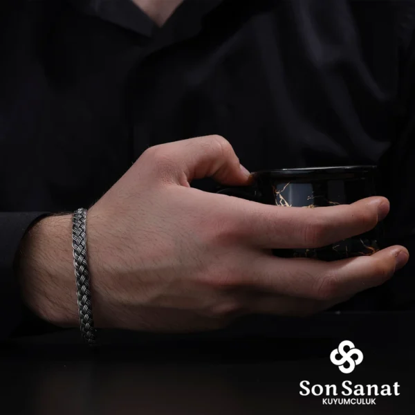 925 Ayar Gümüş Örgü Bileklik Modeli