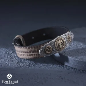 Deri Kartal Modeli Bileklik