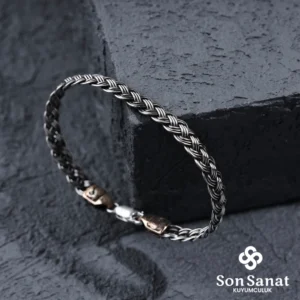 925 Ayar Gümüş Örgü Bileklik Modeli