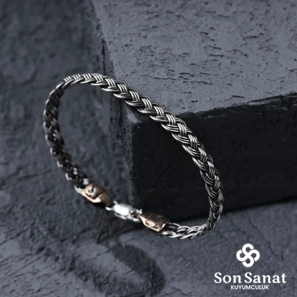 925 Ayar Gümüş Örgü Bileklik Modeli