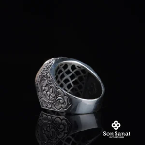 Devlet Arması Gravür Modeli Gümüş Erkek Yüzük
