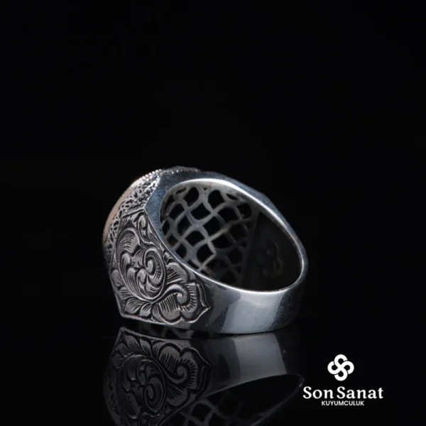 Devlet Arması Gravür Modeli Gümüş Erkek Yüzük