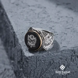 Devlet Arması Gravür Modeli Gümüş Erkek Yüzük