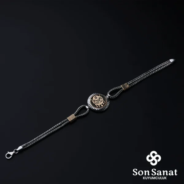 Devlet Arması Yuvarlak 925 Ayar Gümüş Bileklik