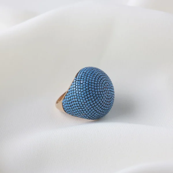 Firuze Mega Yuvarlak Kadın Yüzük