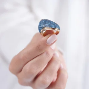 FİRUZE Taşlı Es Kadın Yüzük Model