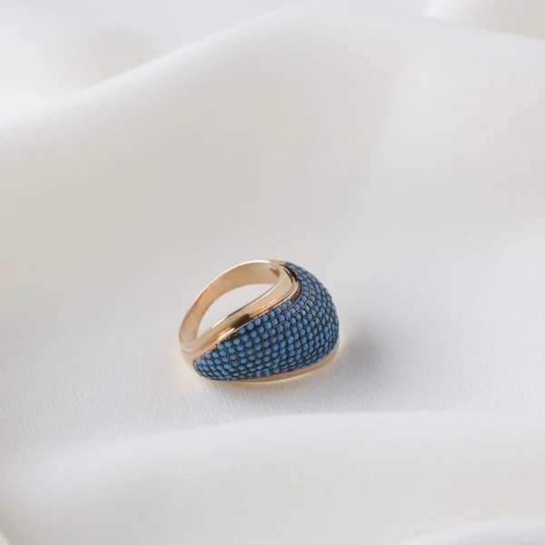 FİRUZE Taşlı Es Kadın Yüzük Model