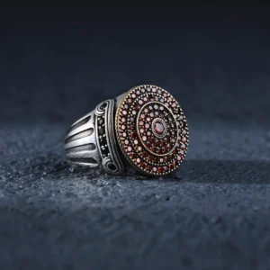 Garnet Sütun Yüzük Modeli