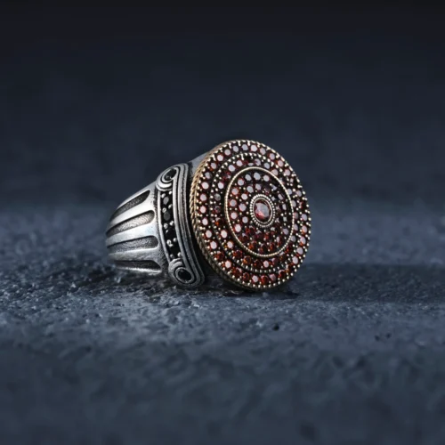 Garnet Sütun Yüzük Modeli