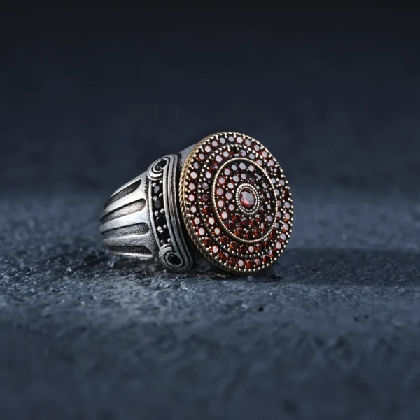 Garnet Sütun Yüzük Modeli