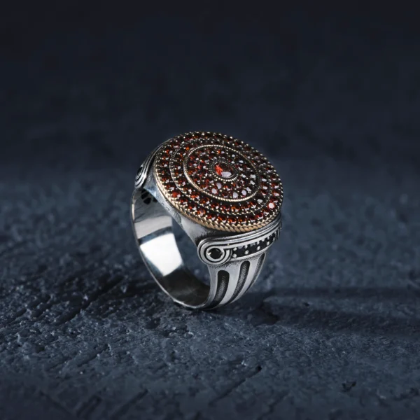 Garnet Sütun Yüzük Modeli