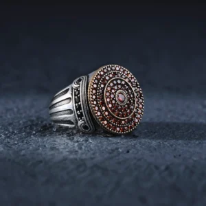 Garnet Sütun Yüzük Modeli