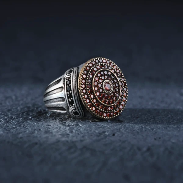 Garnet Sütun Yüzük Modeli