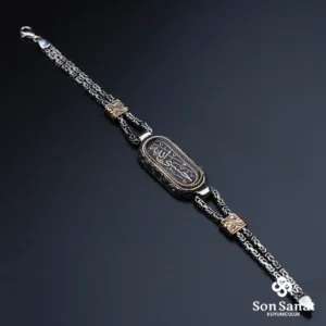 image_1950-630.webp Gravür Oval Kral Zincirli HasbinAllah 925 Ayar Gümüş Bileklik