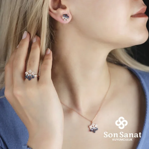 Gümüş Kar Tanesi Set