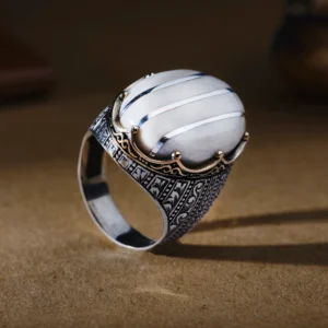 Gümüş Yarma Göverseli 925 Ayar Erkek Yüzük