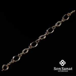 Halloy Altın Modeli Oval Bileklik