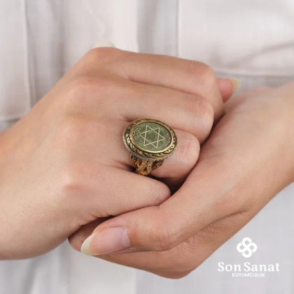 Hazreti Süleyman Mührü Bayan Yüzük Modeli