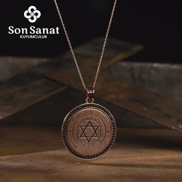 Hz. Süleyman Mühürlü Bronz Madalyon Kolye