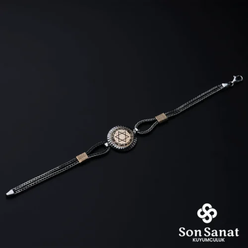 image_1950-774.webp Hz.Süleyman Mührü Yuvarlak 925 Ayar Gümüş Bileklik