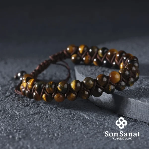 Kaplangözü Taşlı Örgü Bileklik