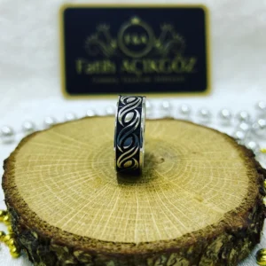 8 mm Lazer İşleme Gümüş Alyans