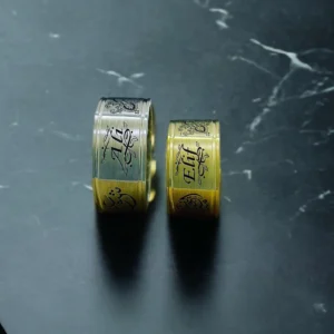 10 mm Altıgen Gümüş Çift Alyans