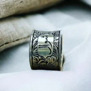 Arapça Hat Yazılı Gümüş Alyans