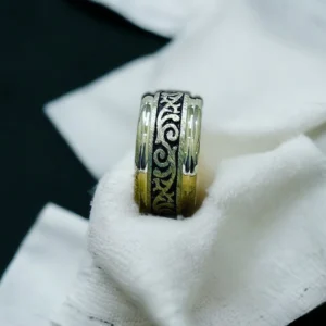 10 mm İşlemeli Gümüş Alyans