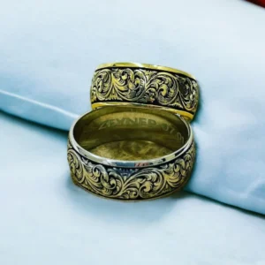 Gravür İşleme Çift Gümüş Alyans