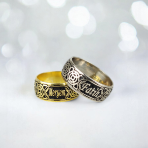 Celtic Motifli Çift Alyans