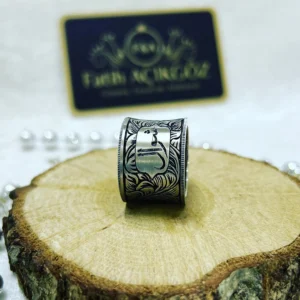 Arapça Hat Yazılı Gümüş Alyans