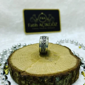 10 mm İşlemeli Gümüş Alyans