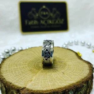 8 mm İşlemeli Gümüş Alyans