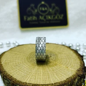 Yılan Derisi Gümüş Alyans