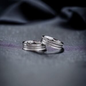 Nokta Gümüş Çift Alyans