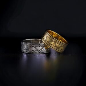 8 mm Lazer Gümüş Çift Alyans