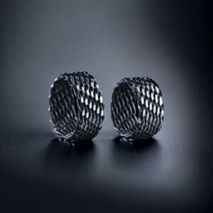 Örgü Sepet Çift Gümüş Alyans